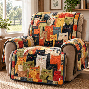 Autumn Cat Crowd Sofa Cover - Made to Order
