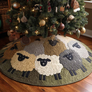 Baby Lamb Christmas Tree Skirt - Made to Order