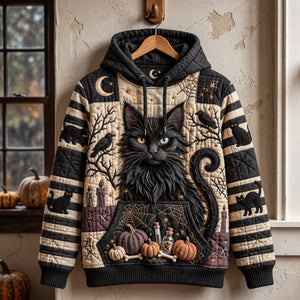Black Cat Hoodie, Sweater and T-Shirt - Made to Order
