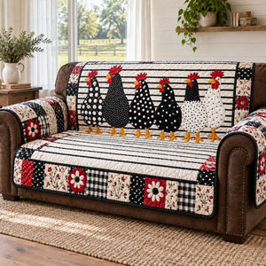 Black White Farmhouse Sofa Cover - Made to Order