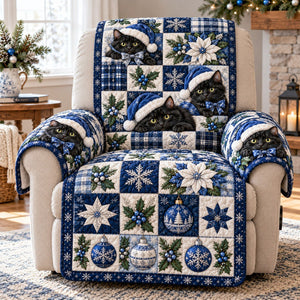 Blue Snowflake Sofa Cover - Made to Order