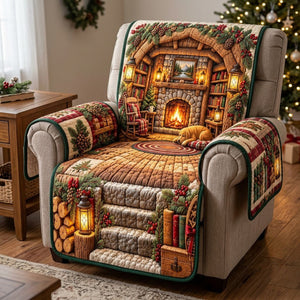 Christmas Cabin Library Sofa Cover - Made to Order