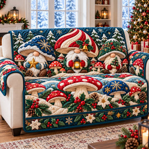 Christmas Gnomes Forest Sofa Cover - Made to Order