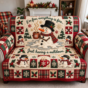 Christmas Snowman Meltdown Sofa Cover - Made to Order