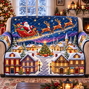 Christmas Village of Santa Sofa Cover - Made to Order