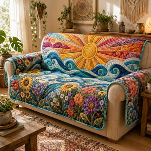 Coastal Flora Illumination Sofa Cover - Made to Order