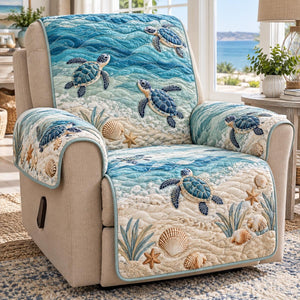 Coastal Turtle Journey Sofa Cover - Made to Order