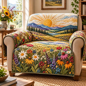 Coneflower Meadow Sun Sofa Cover - Made to Order