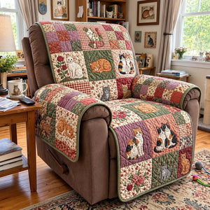 Cottage Rose Cats Sofa Cover - Made to Order