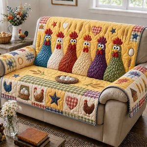 Cozy Chickens Farm Sofa Cover - Made to Order