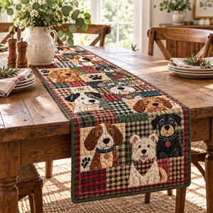 Cozy Dog Friends Table Runner - Made to Order