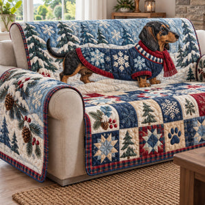Dachshund Charm Sofa Cover - Made to Order