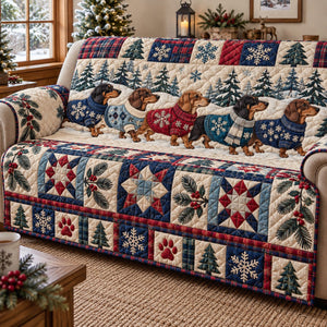 Dachshund Cuddles Sofa Cover - Made to Order