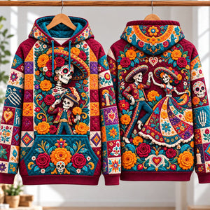 Day of the Dead Skulls Hoodie, Sweater and T-Shirt - Made to Order