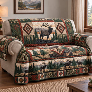 Elk Wilderness Sofa Cover - Made to Order