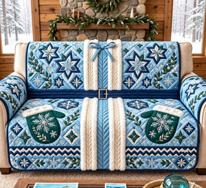 Frosted Snowflake Coat Sofa Cover - Made to Order
