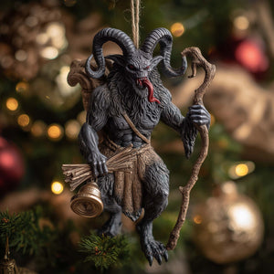 Krampus with Bell and Switches Christmas Ornament - Made to Order Gift