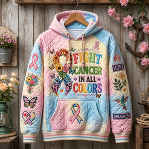 Fight Cancer in All Color Hoodie, Sweater and T-Shirt - Made to Order