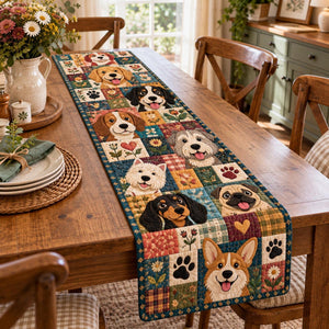 Happy Dog Squad Table Runner - Made to Order