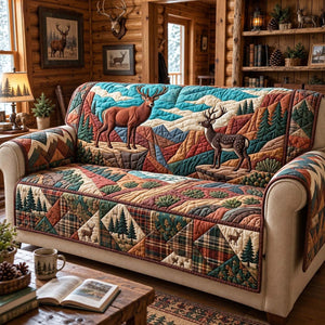 Highland Deer Lodge Sofa Cover - Made to Order
