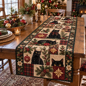 Holiday Black Cat Table Runner - Made to Order