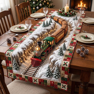 Green Engine Pine Pass Table Runner - Made to Order
