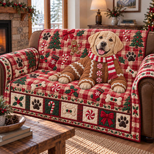 Labrador Retriever Gingerbread Sofa Cover - Made to Order