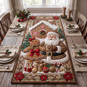 Santa Gingerbread Candy Pair Table Runner - Made to Order