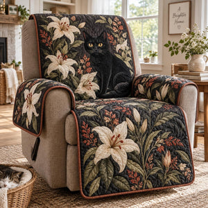 Lily Garden Black Cat Sofa Cover - Made to Order