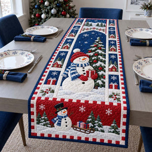 Merry Snowman Table Runner - Made to Order