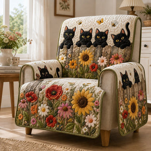 Midnight Paws Bloom Sofa Cover - Made to Order