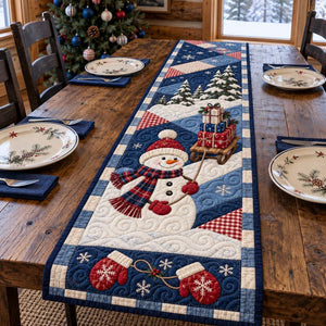 Midnight Snowman Table Runner - Made to Order