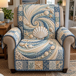 Ocean Shell Swirl Sofa Cover - Made to Order