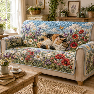 Painted Meadow Whiskers Sofa Cover - Made to Order