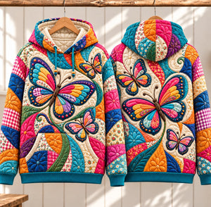 Patchwork Butterfly Cottage Hoodie, Sweater and T-Shirt - Made to Order