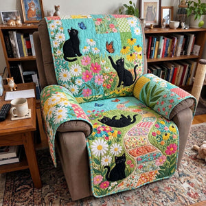Patchwork Garden Cats Sofa Cover - Made to Order