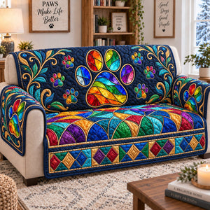 Paw Rainbow Sofa Cover - Made to Order