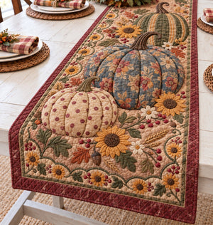 Pumpkin Harvesting Table Runner - Made to Order