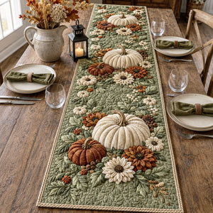 Pumpkin Meadow Table Runner - Made to Order