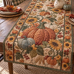 Pumpkin Rustic Elegance Table Runner - Made to Order