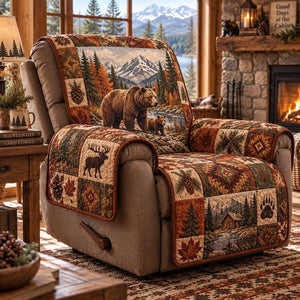 Rustic Bear Woodland Sofa Cover - Made to Order