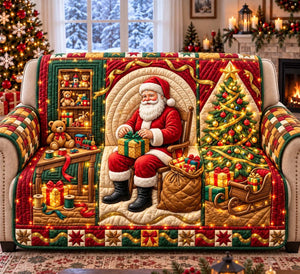 Santa Christmas Workshop Sofa Cover - Made to Order