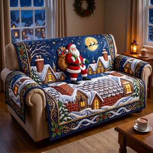 Santa Rooftop Moonlight Sofa Cover - Made to Order