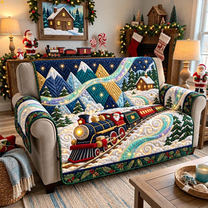 Santa Mountain Express Sofa Cover - Made to Order