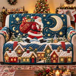 Santa Under the Moon Sofa Cover - Made to Order