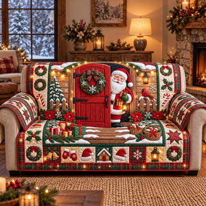 Santa Welcome Sofa Cover - Made to Order