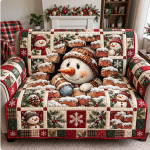 Snowman Chimney Surprise Sofa Cover - Made to Order