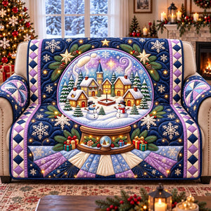 Snowman Snow Globe Village Sofa Cover - Made to Order