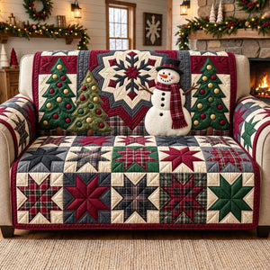 Snowman Starry Noel Sofa Cover - Made to Order