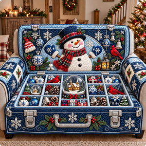 Snowman Winter Trunk Sofa Cover - Made to Order